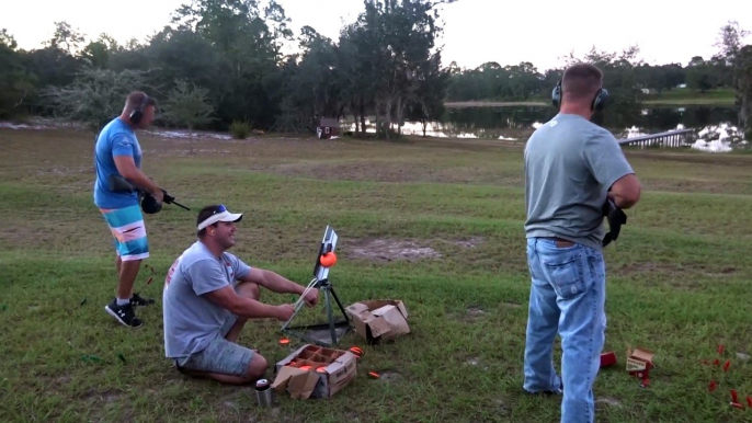 Babe shooting shotgun