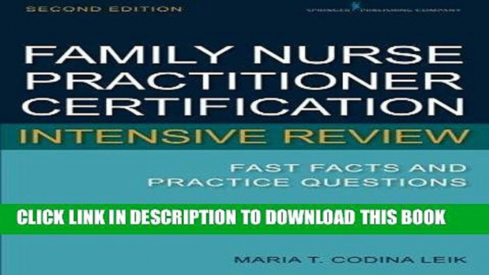 Ebook Family Nurse Practitioner Certification Intensive Review: Fast Facts and Practice Questions,