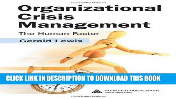 Ebook Organizational Crisis Management: The Human Factor Free Read