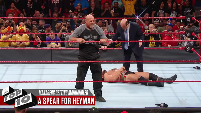 Superstar Managers Getting Manhandled- WWE Top 10