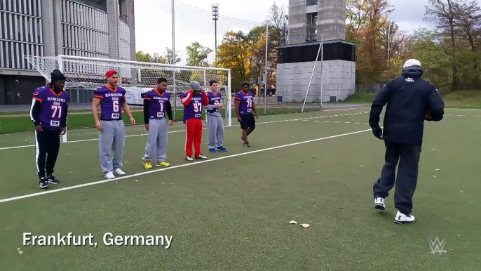 The New Day play football in Frankfurt