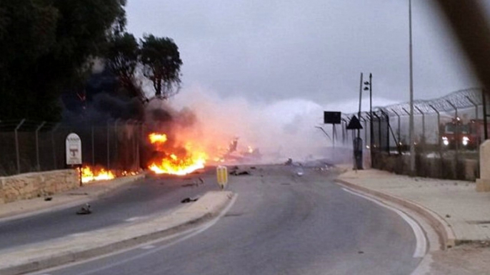Malta air crash Five dead after military aircraft crashes after take-off