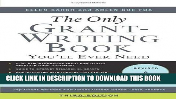 [EBOOK] DOWNLOAD The Only Grant-Writing Book You ll Ever Need: Top Grant Writers and Grant Givers