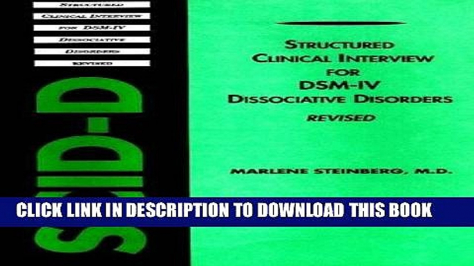 Read Now Structured Clinical Interview for Dsm-IV Dissociative Disorders (Scid-D) (5 book pack)