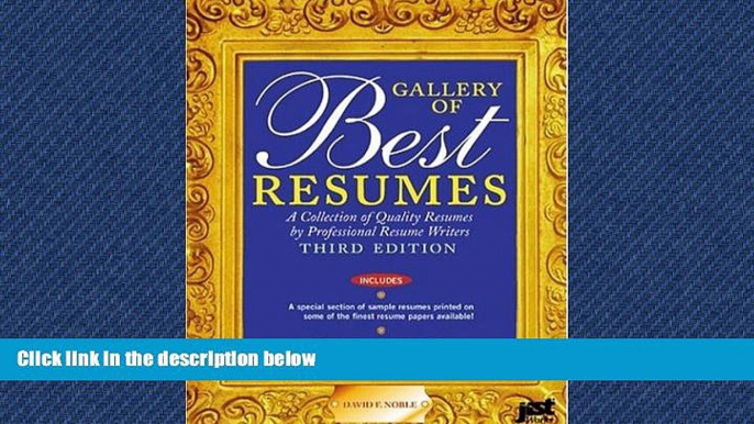 READ book  Gallery of Best Resumes  FREE BOOOK ONLINE