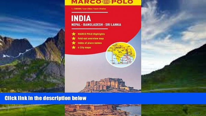 Books to Read  India, Nepal, Bhutan, Bangladesh, Sri Lanka Marco Polo Map (Marco Polo Maps)  Full