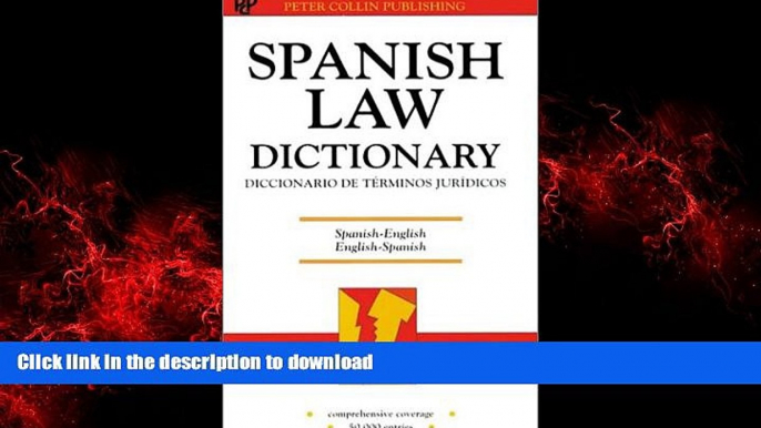 Read book  Spanish Law Dictionary: Diccionario de Terminos Juridicos /Spanish, English: English,