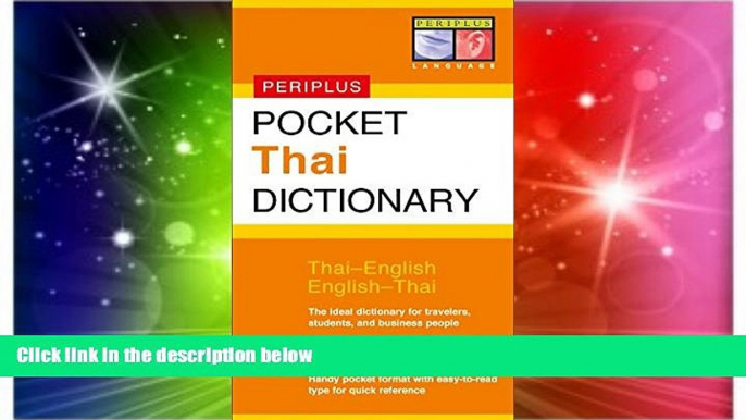 Ebook Best Deals  Pocket Thai Dictionary: Thai-English English-Thai (Periplus Pocket