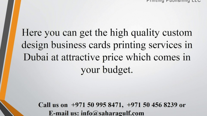 Best Quality Business Cards Printing Service in Dubai, Sharjah and Brochure Printing UAE