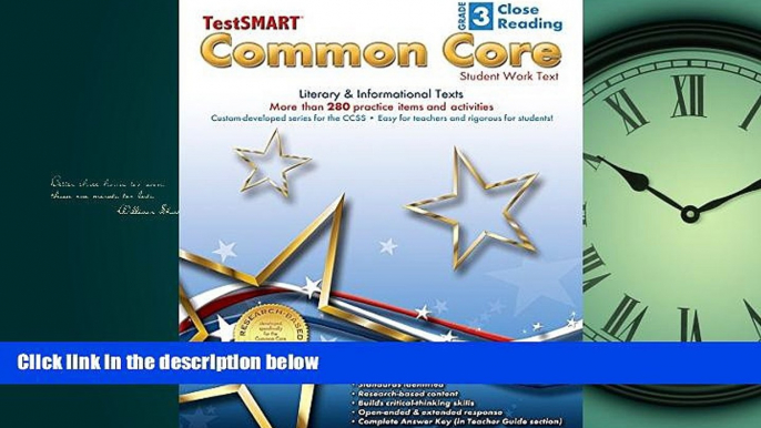 Read TestSMARTÂ® Common Core Close Reading Work Text, Grade 3 - Literary   Informational Texts