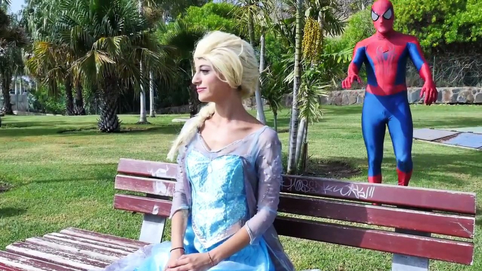 Spiderman Costume Stolen! w/ Elsa, Pink Spidergirl, Malificent & Joker In Real Life