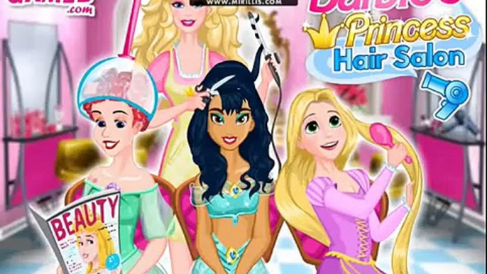 Barbie Princess Hair Salon – Best Barbie Makeover Games For Girls Ariel Rapunzel Jasmine