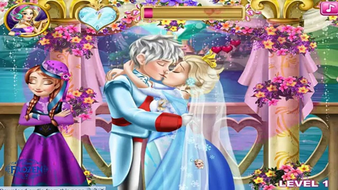 Disney Frozen ELSA and JACK FROST Wedding Kiss & ANNA vs KRISTOFF - Frozen songs games for girls