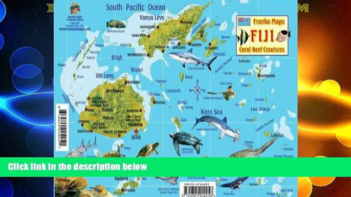 Big Deals  Fiji Map   Reef Creatures Guide Franko Maps Laminated Fish Card  Best Seller Books Most