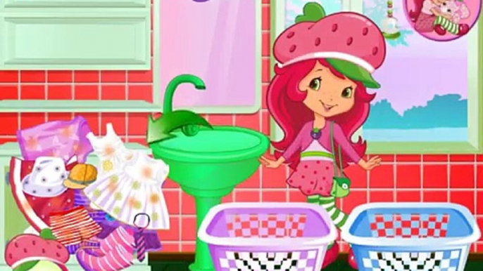 Strawberry Shortcake Washing Clothes - Game for Little Girls