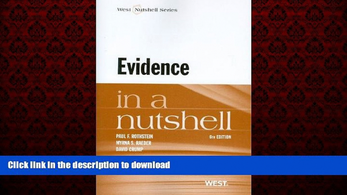 Buy book  Evidence in a Nutshell online to buy