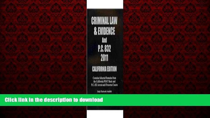 Read book  2011 Criminal Law and Evidence with PC 832