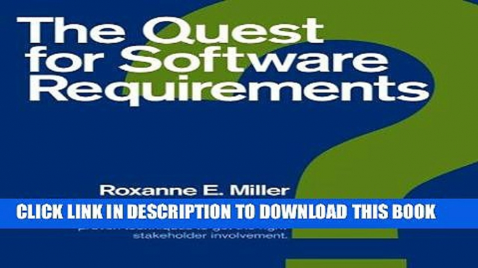 [READ] EBOOK The Quest for Software Requirements BEST COLLECTION