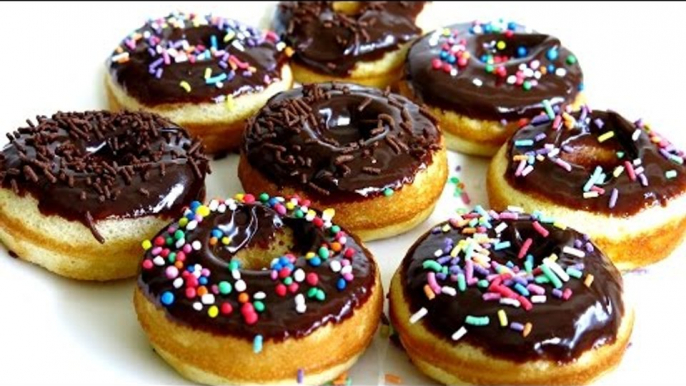 CHOCOLATE GLAZED MINI DONUTS