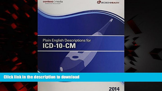 Buy books  Plain English Descriptions for ICD-10-CM 2014 online for ipad