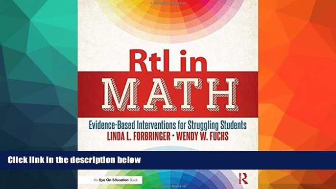 FREE PDF  RtI in Math: Evidence-Based Interventions for Struggling Students (Eye on Education)