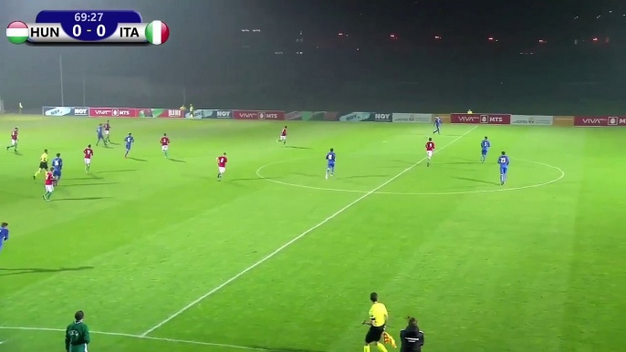 Cutrone Goal - Hungary U19 vs  Italy U19   0 - 1   (EUROPE  Euro U19) 10-11-2016 (HD)