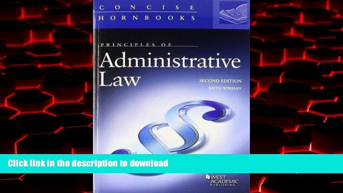 Best book  Principles of Administrative Law (Concise Hornbook Series) online for ipad