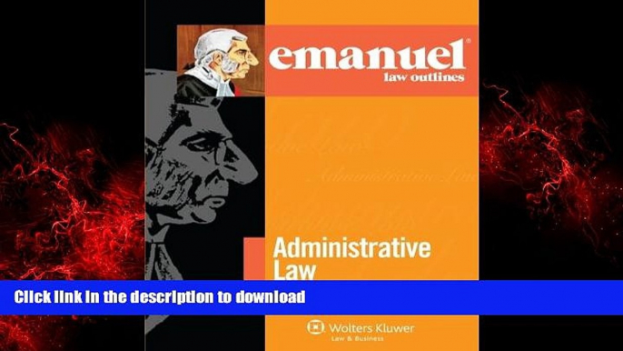 Buy books  Emanuel Law Outlines: Administrative Law online for ipad