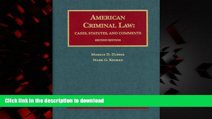 Best books  American Criminal Law: Cases, Statutes and Comments (University Casebook Series) online