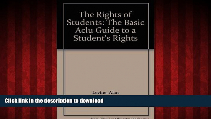 liberty books  The Rights of Students: The Basic Aclu Guide to a Student s Rights online for ipad