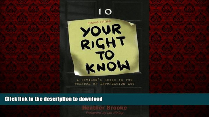 Read book  Your Right to Know: A Citizen s Guide to the Freedom of Information Act online to buy