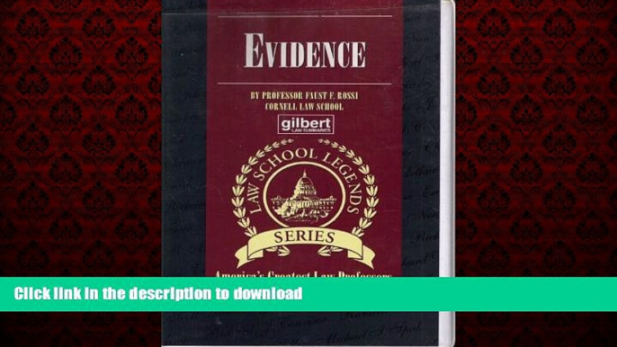 Best book  Evidence (Law School Legends Series) online for ipad