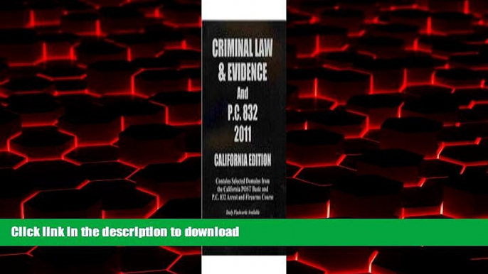 Read book  2011 Criminal Law and Evidence with PC 832