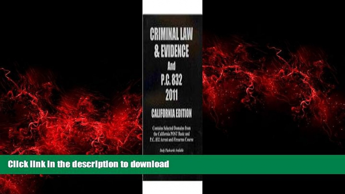 liberty book  2011 Criminal Law and Evidence with PC 832 online for ipad