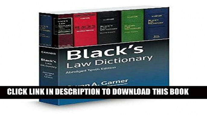 Best Seller Black s Law Dictionary 10th; Abridged Free Read