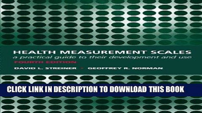 [PDF] Health Measurement Scales: A practical guide to their development and use Full Collection