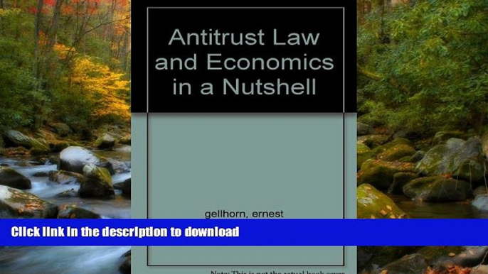 READ BOOK  Antitrust Law and Economics in a Nutshell  GET PDF