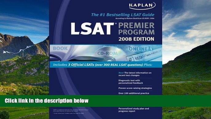 Choose Book Kaplan LSAT 2008, Premier Program (w/ CD-ROM) (Kaplan LSAT Premier Program (W/CD))