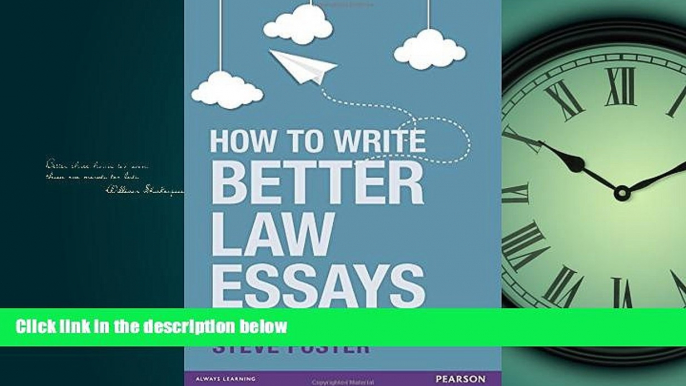 FAVORITE BOOK  How to Write Better Law Essays: Tools   Techniques for Success in Exams