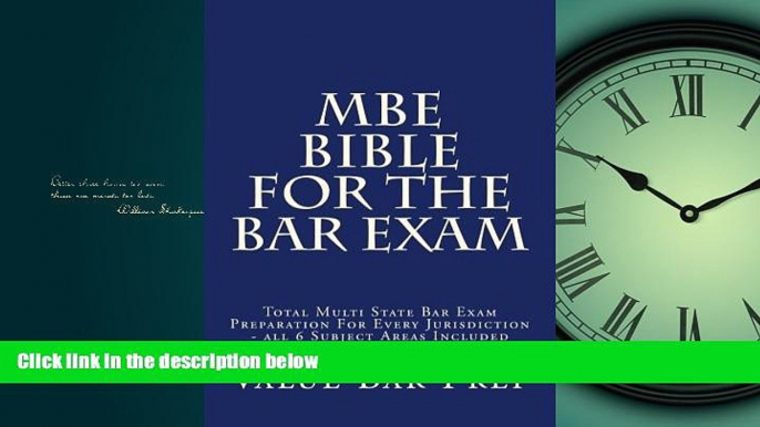 read here  MBE Bible For The Bar Exam: Total Multi State Bar Exam Preparation For Every