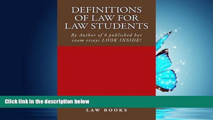 FAVORITE BOOK  Definitions of Law For Law Students: 1L law defintions by author of 6 published