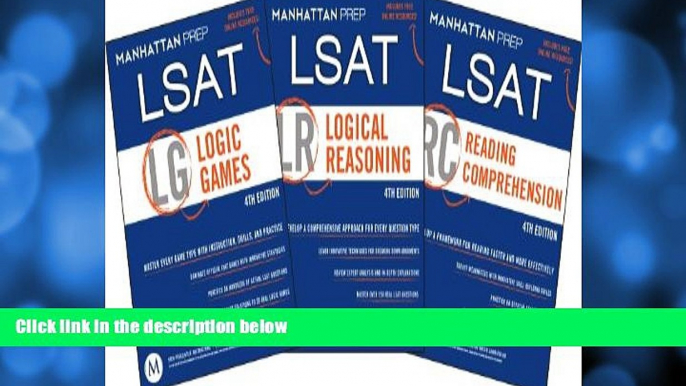 Big Deals  LSAT Strategy Guides (Logic Games / Logical Reasoning / Reading Comprehension), 4th