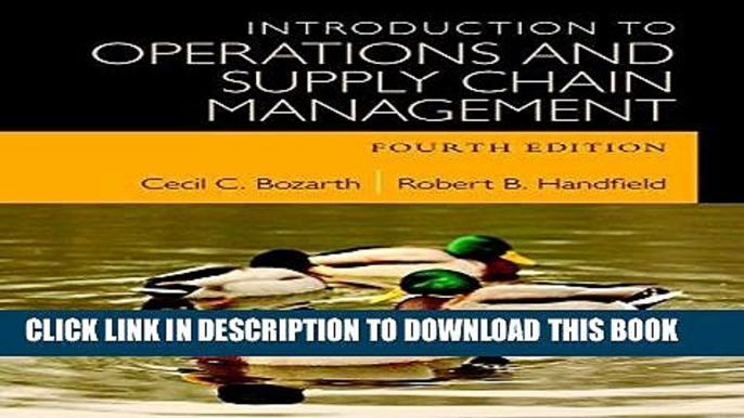 Ebook Introduction to Operations and Supply Chain Management (4th Edition) Free Read