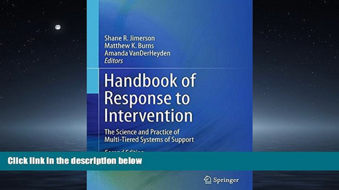 Read Handbook of Response to Intervention: The Science and Practice of Multi-Tiered Systems of