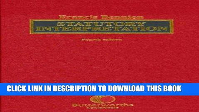 [PDF] FREE Statutory Interpretation [Read] Full Ebook