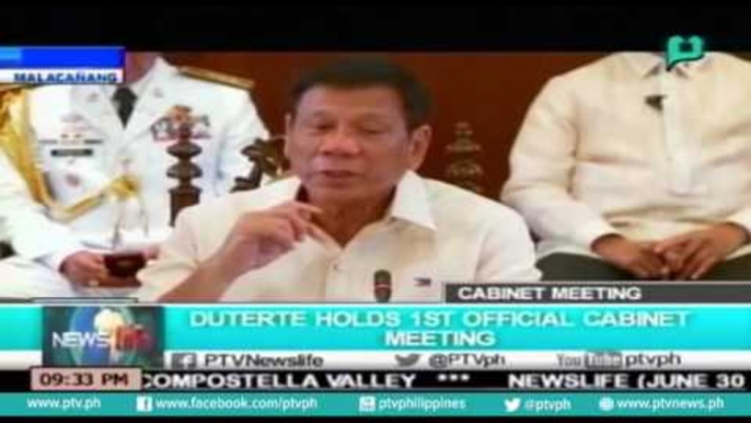 [NewsLife] President Rody Duterte holds 1st official cabinet meeting [06|30|16]