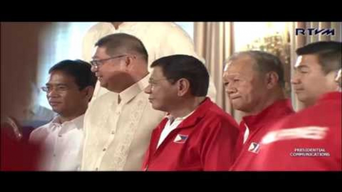 President Rody Duterte sends-off Filipino athletes to Rio Olympics