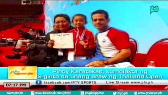 [PTVSports] Pinoy Karatekas, kumolekta ng 2 ginto sa unang araw ng Thailang Open [07|15|16]