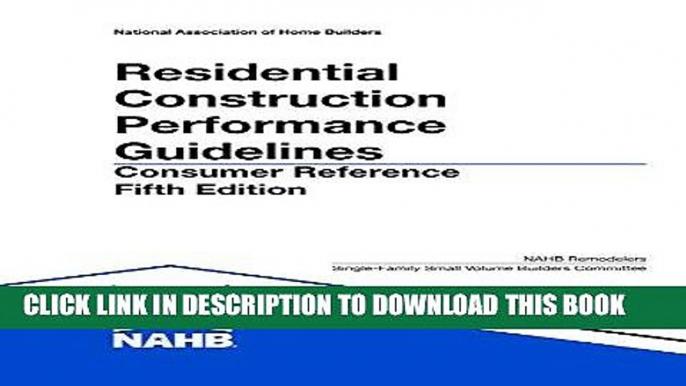 Best Seller Residential Construction Performance Guidelines, 5th edition, Consumer Reference Free