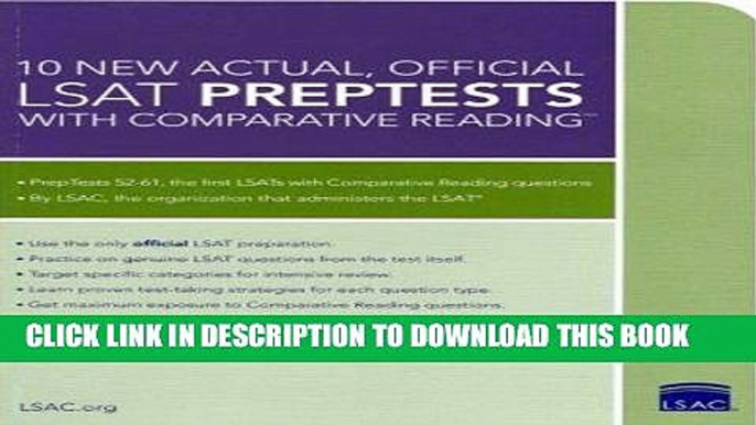 Read Now 10 New Actual, Official LSAT PrepTests with Comparative Reading: (PrepTests 52-61) (Lsat